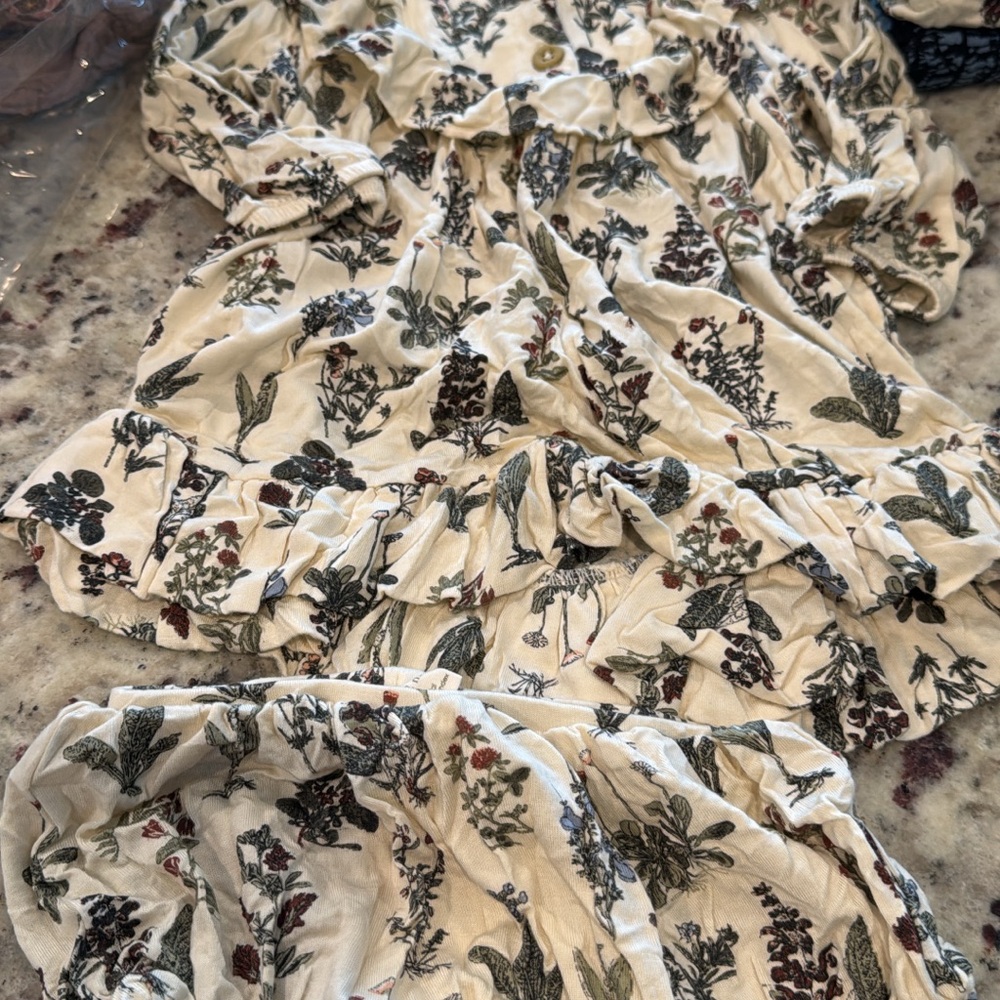 Kate Quinn Litho Floral Print Dress and Bloomers